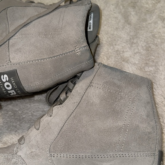 🩶EUC Sorel Out N About Waterproof Leather Wedge Sneakers - Picture 10 of 12